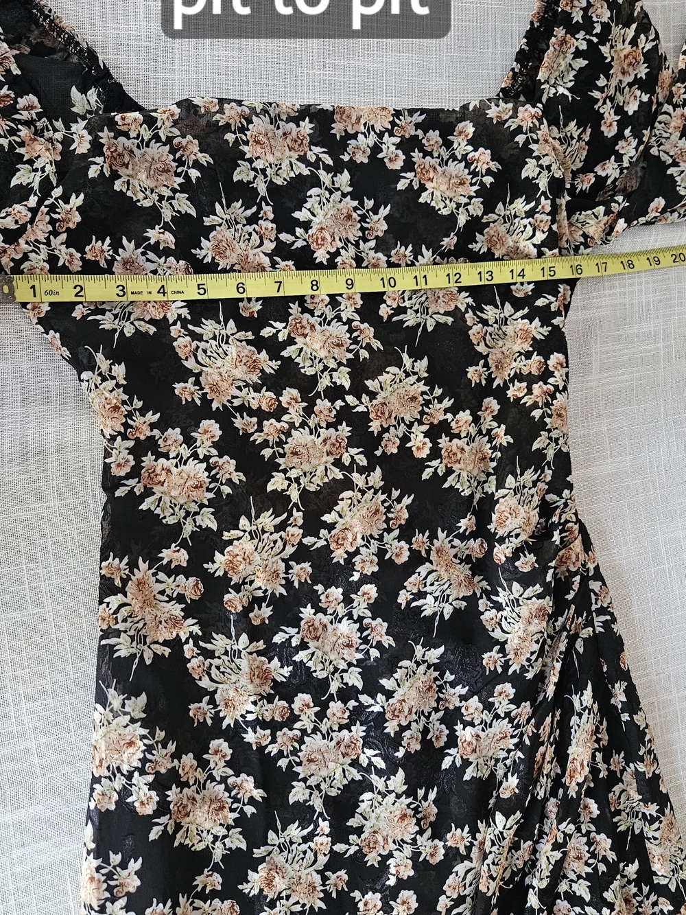 LUSH Floral Burnout Velvet Midi Dress S NWT Ruched High-Low Long Sleeve - Picture 12 of 16